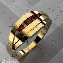 joalheria anel níveis pedras aliança gema arte jóia jóias elenco cera escultura impressão chinês modelo ouro 3d print model - Mito3D
