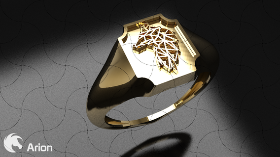 fine jewelry seal type ring wolf alliance wonder jewel jewelery earring free wedding modern gold said heart marriage filigree flower woman texture 3d print model - Mito3D
