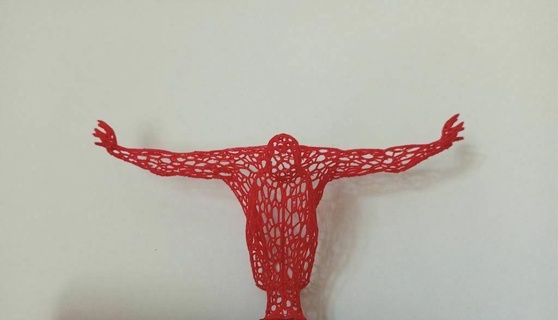 incelik selamlama adam Voronoi Sanat 3d print model - Mito3D