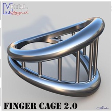 finger cage 20 jewelry rings ring jewellery bijoux 3d print model - Mito3D