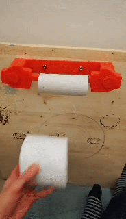 doigt retourner papier toilette titulaire soutien majeur milieu rouleau distributeur récipient Accueil maison salle bains 3d print model - Mito3D