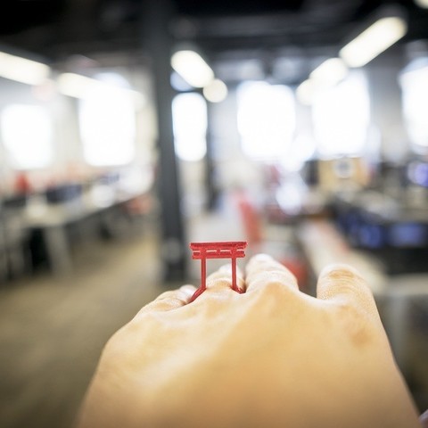 finger gate Schmuck Ringe torii japan 3D print model - Mito3D