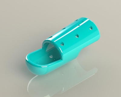 dedo férulas 1 dedos entablillar ortopedía 3d print model - Mito3D