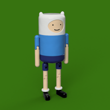 finn - articolato giocattolo gioco giocattoli accessori di tempo mobili l'umano carattere cartone animato il avventura 3d print model - Mito3D