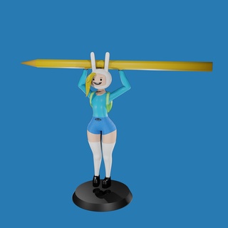 fionna holding pen adventure time art toy 3d print model - Mito3D