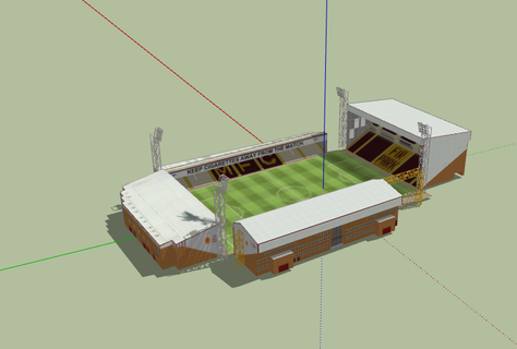 Tanne Park Motherwell Stadion verwenden 2023 Fußball nfl nba mlb nhl Schottland 3d print model - Mito3D