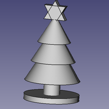 abeto árbol estrella Navidad 3d print model - Mito3D