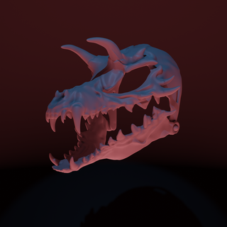 fire demon halloween mask skull spiky spirit furry base head 3d print model - Mito3D
