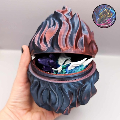 fuoco drago uovo arte 3d print model - Mito3D