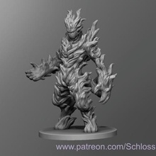 fire elemental game toy tabletop dungeons dragons dnd 3d print model - Mito3D
