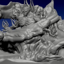 fire elemental art toy 3d print model - Mito3D