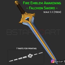 fire emblem awakening falchion sword - weapon cosplay game accessories toy levin robin 3d print model - Mito3D