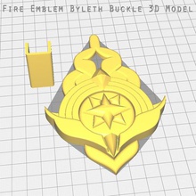 fire emblem three houses - byleth badge game buckle 3d print model - Mito3D
