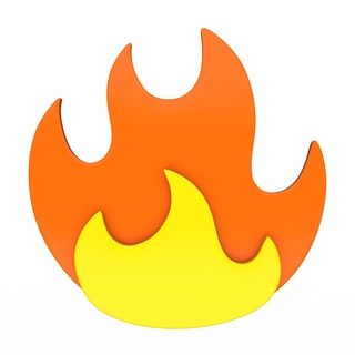fire emoji flame hot symbol icon burn badge cartoon power explosion graphic 3ds max 3d model 3d print model - Mito3D