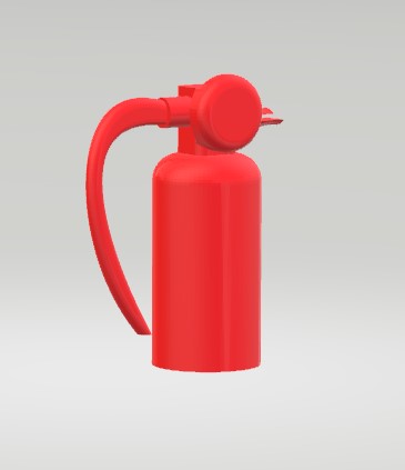 fire extinguisher tool keychain ornament firefighter 3D print model - Mito3D