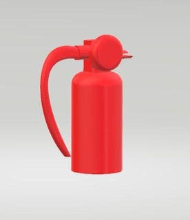 fuego extintor herramienta llavero ornamento bombero 3d print model - Mito3D