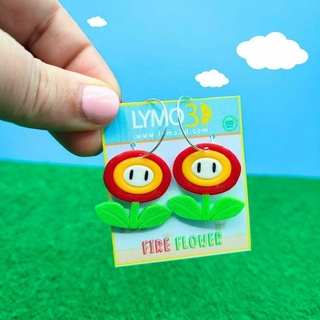 fire flower earrings 1 color 3d print model - Mito3D