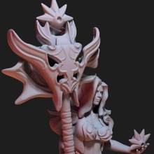 fire goddess art 3dprint 3dprinting impresion3d print 3d d&d godess female jannie foxy dnd girl woman fantasy characters campaigning burning figurine figure femalefigure armored 3d print model - Mito3D