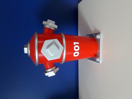 fire hydrant deco mouth fire firefighter decoration  3d print model - Mito3D