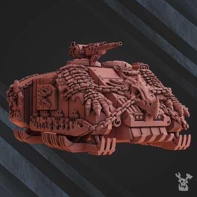 fuego lagartija apc sci fi juego guerra pesado mesa 28mm alternativa salamandra apoderado sombrío dakkadakka imperial espacio soldado caballero ciencia ficción 3d print model - Mito3D