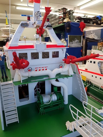 fogo monitor conjunto hermann marwede 1 25 navio modelo apagar guindaste barco rc mar embarcação doca recipiente 3d print model - Mito3D