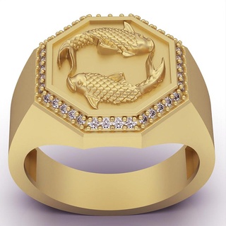 fuego anillo pez plata oro joyería joya imprimible 3d modelo tendencia Moda diseño zbrush Tigre 3d print model - Mito3D