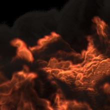 fuoco simulazione di blender gioco sistema particelle bene animazione 3d print model - Mito3D
