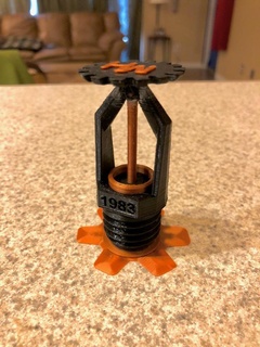 fire sprinkler head customizable fusion 360 nfpa fitter scans replicas 3d print model - Mito3D