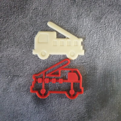 fuego camión galleta cortador bomberos bombero casco cortadores pastel decoración 3d print model - Mito3D