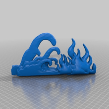 Feuer Wasser Kunst Skulpturen 3d print model - Mito3D