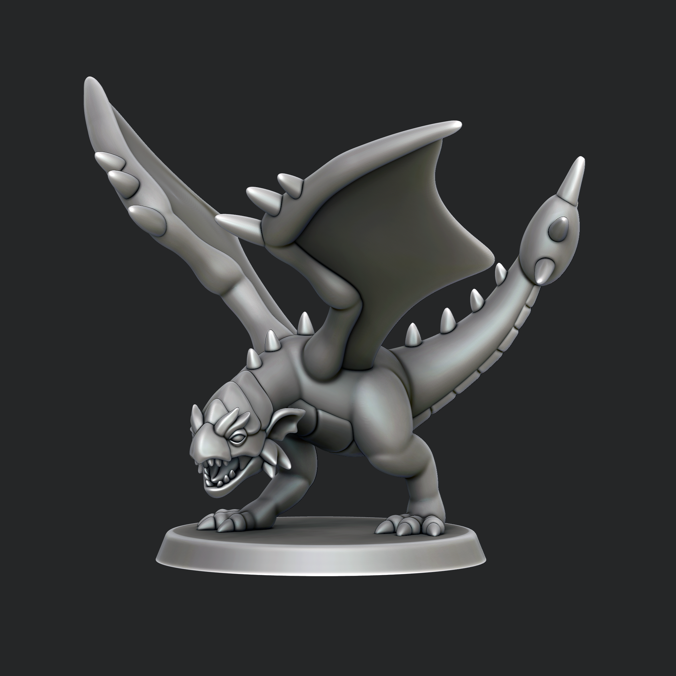 Feuer Wyvern Drachen dnd 3D print model - Mito3D