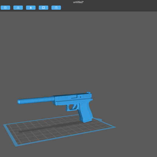 firearm gadget weapon silencer 9mm 3D print model - Mito3D