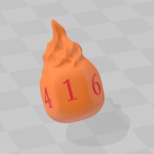 fireball d6 zar oyun ölmek masa üstü dnd d&d zindan ejderhalar minyatür ateş top sihirli pathfinder cıvata firebolt büyü Sihirbazı büyücü vahşi mage warlock 3d print model - Mito3D