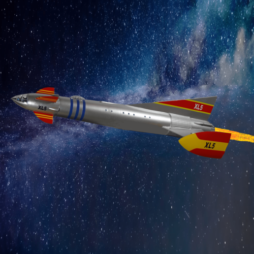 bolide xl5 razzo gerry anderson spazio nave 3D print model - Mito3D