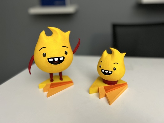 firebase sparky character flame fire 3d print model - Mito3D