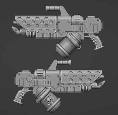 blaster gioco nero templare crociata spazio marino po primaris 40 pireblastl fuoco requiem 3d print model - Mito3D