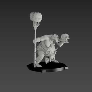 firebreather ogre shaman wizard large miniature resin 28mm large lads  3d print model - Mito3D