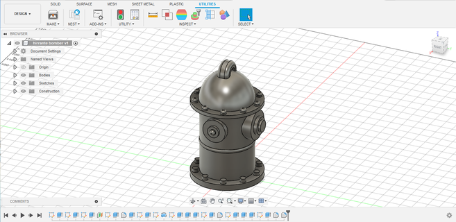 firefighter hydrant keychain firefighters 3d print model - Mito3D