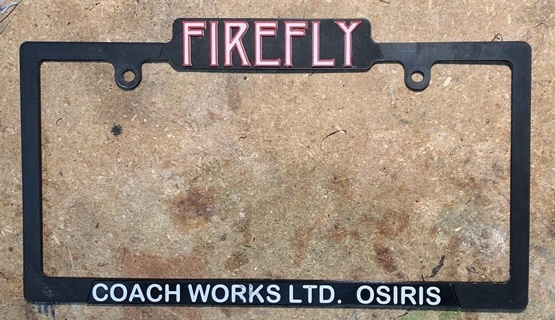 firefly license plate frame Art sci-fi science fiction scifi signs_logos 3d print model - Mito3D