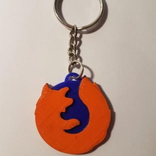 firefox key ring jewelry trend quick small logo medallion 3d print model - Mito3D