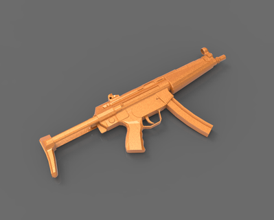 firegun -- mp-5 full scale Tools weapon gun pubg payday war costume cosplay police counter strike fortnite 3d print model - Mito3D