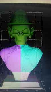bombero zombi busto 40 centímetros hueco 7 piezas zombie 3d print model - Mito3D