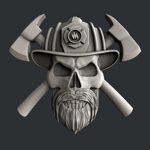 fireman art vcarve aspire artcam magic bones printer 3dmodels skull 3d print model - Mito3D