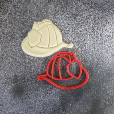 firemans helmet cookie cutter firemen fireman firetruck cutters cake decor decoration 3d print model - Mito3D