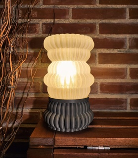 firewood table lamp 3d print model - Mito3D