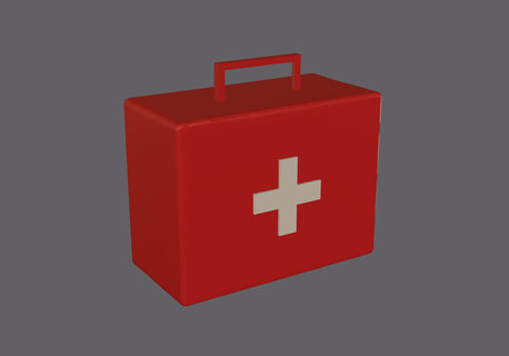 first aid kit emergencies bandages cure red cross 3d print model - Mito3D