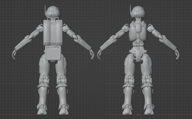 descendiente guía rail larva moscardón arte nexon juego mmo mecha 3d print model - Mito3D