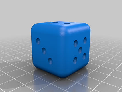first dice  3d print model - Mito3D