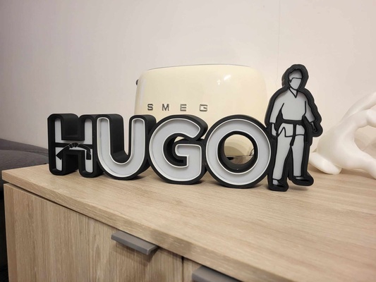 lampe hugo accueil maison first name judo 3d print model - Mito3D