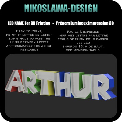 first led arthur art 3d print model - Mito3D